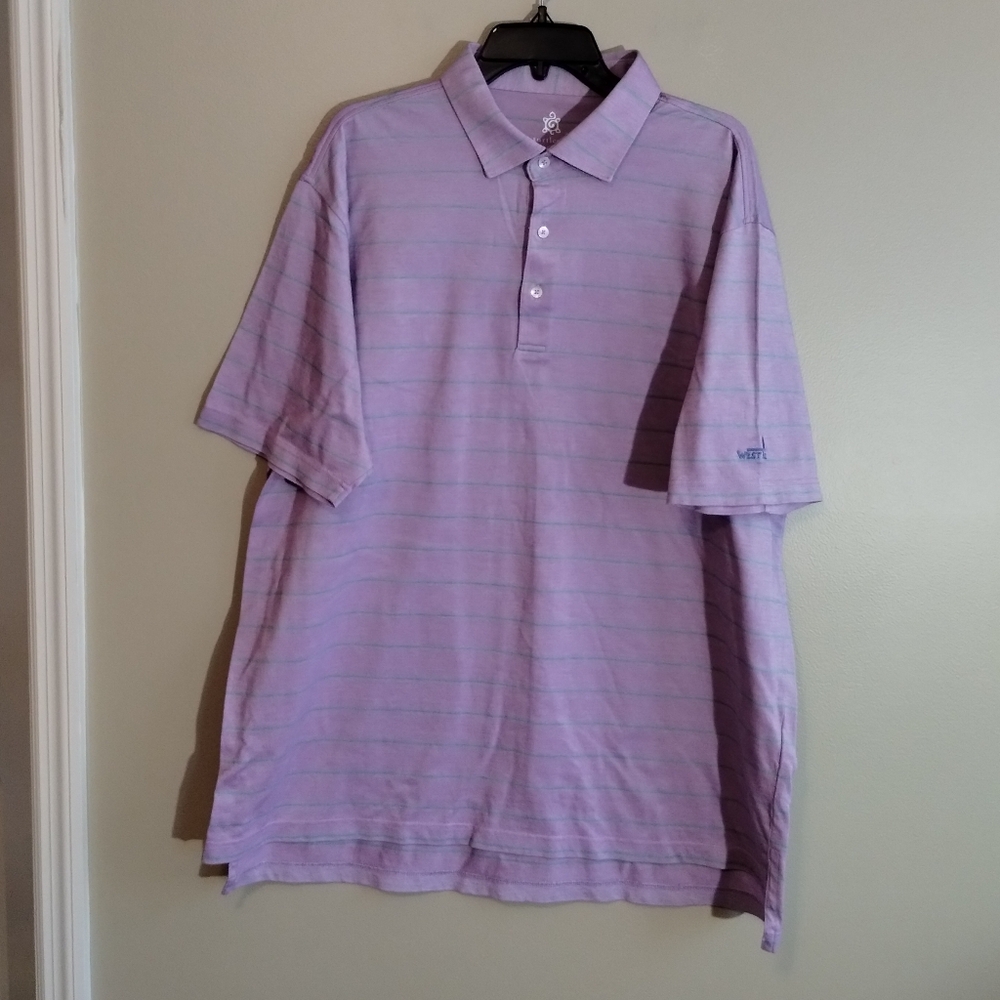 Men's Turtleson Purple Tour Performance Golf Casual Polo Shirt, XXL, Pre-Owned